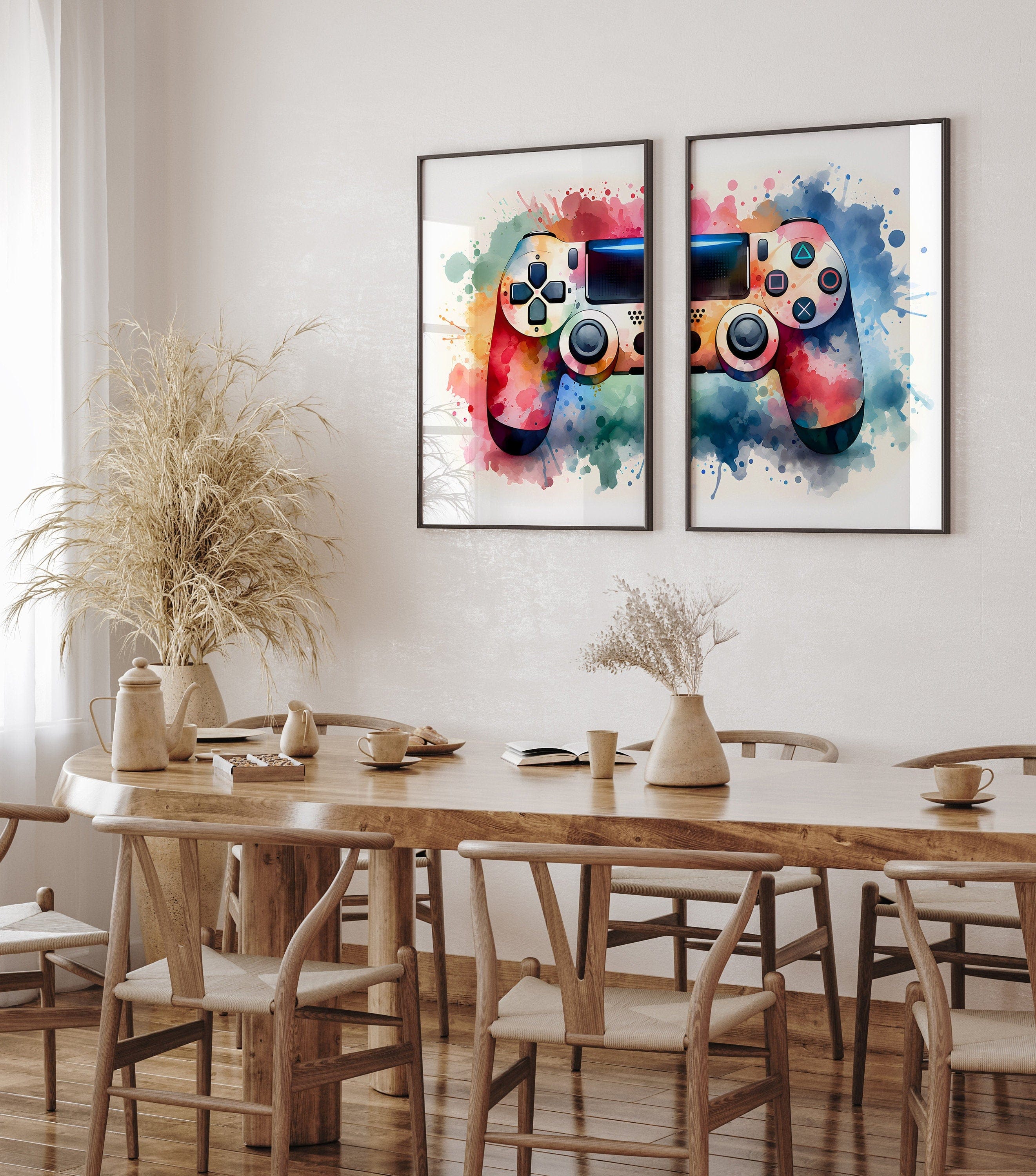 Gaming Poster 2er Set· Gaming Wandkunst · Gaming Raum Deko · Gamer Geschenk · Videospiel · Wand Deko · Esports Spiel·Deko Print· ohne Rahmen